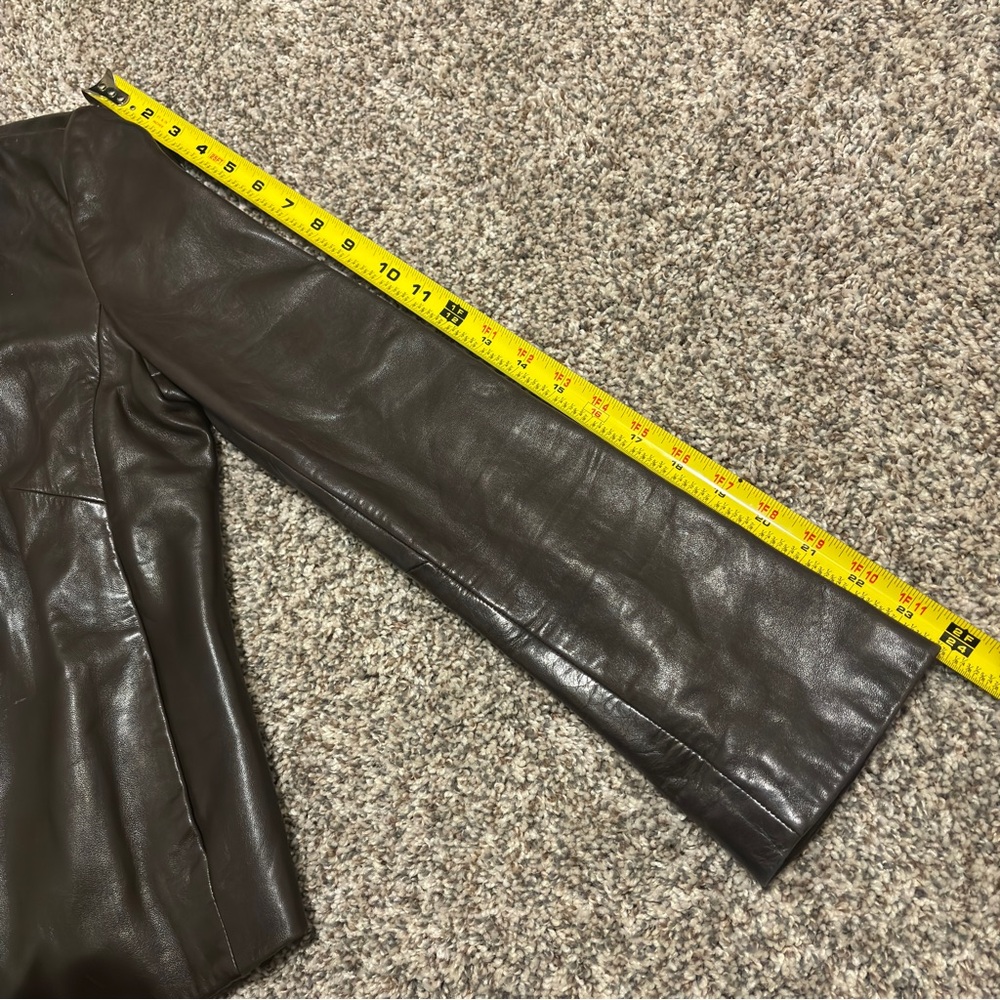Ann Taylor Espresso Leather Jacket - Picture 8 of 9